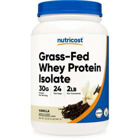 Nutricost Grass-Fed Whey Protein Isolate Powder (Vanilla) 2LBS - Protein