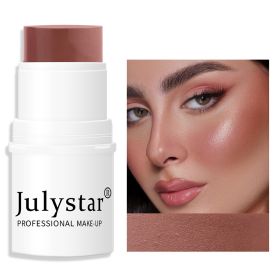 Blush Stick For Cheeks Eyes & Lips Sheer Glow Blendable and Buildable Color 2-in-1 Blush and Cheek Makeup Stick (Color: 6)